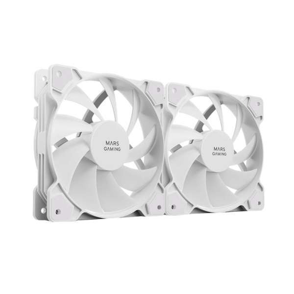 Ventola Mars Gaming MF-PWMX2 - Ventilazione superiore - Silenzio assoluto - Senza vibrazioni - Sistema PWM - Durata 60.000 ore - Colore Bianco