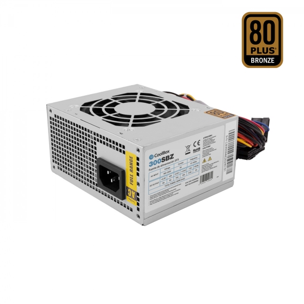 Coolbox FA300SBZ Alimentatore 80 Plus Bronze 300W SFX - PFC attivo - Ventola da 80 mm