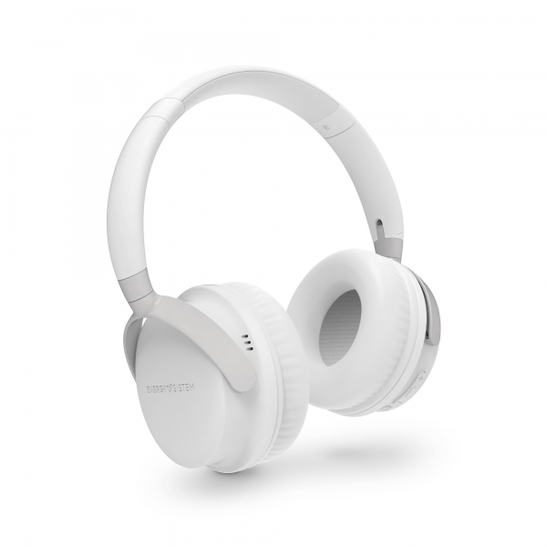 Cuffie Energy Sistem Bluetooth 5.1 - Design pieghevole - Batteria da 25 ore - Bassi profondi - Microfono di alta qualità - Finiture metalliche - Colore bianco