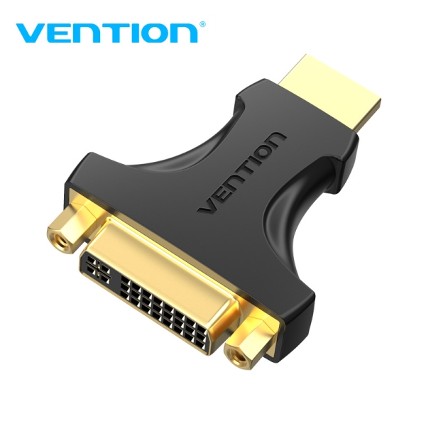 Adattatore HDMI a DVI Vention - Placcato in oro - Doppia direzione - Risoluzione 1080P@60Hz - Involucro in PVC - Colore nero
