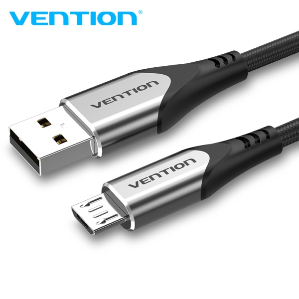 Cavo Micro USB reversibile Vention - Carica rapida 3A - Trasmissione 480Mbps - Maggiore durata - Protezione batteria - Colore grigio
