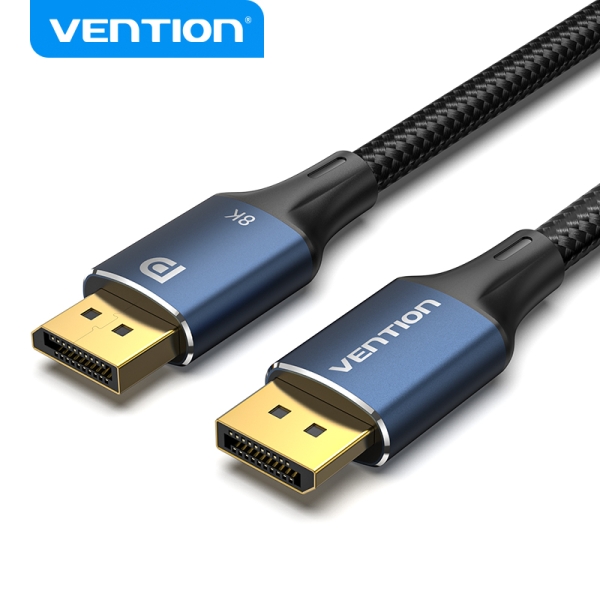 Cavo DisplayPort 1.4 8K intrecciato Vention - Risoluzione 8K@60Hz - 4K@144Hz - HDR - Compatibile con FreeSync/G-Sync - Colore blu