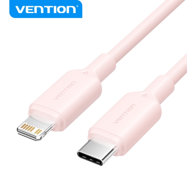 Vention Cavo da USB 2.0 Tipo C a Lightning - Nichelato - 27W - 3A - 2M - Rosa