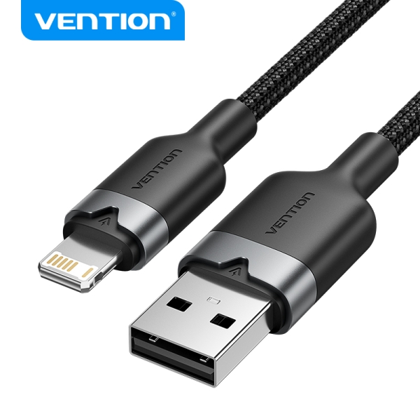 Cavo di ricarica USB-A/Lightning Vention - Alluminio e cotone intrecciato - 480 Mbps - 2