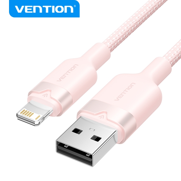 Cavo di ricarica USB-A/Lightning Vention - Alluminio e cotone intrecciato - Trasferimento 480 Mbps - Alimentazione 2
