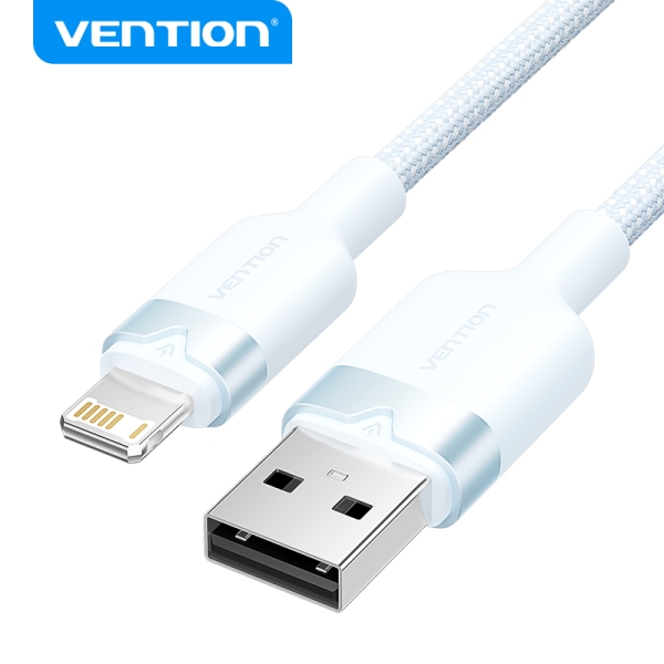Cavo di ricarica USB-A/Lightning Vention - Alluminio e cotone intrecciato - 480 Mbps - 2