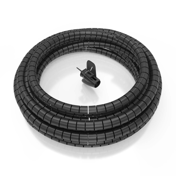 Aisens Organizer per cavi a spirale 25 mm - 10 m - Colore nero