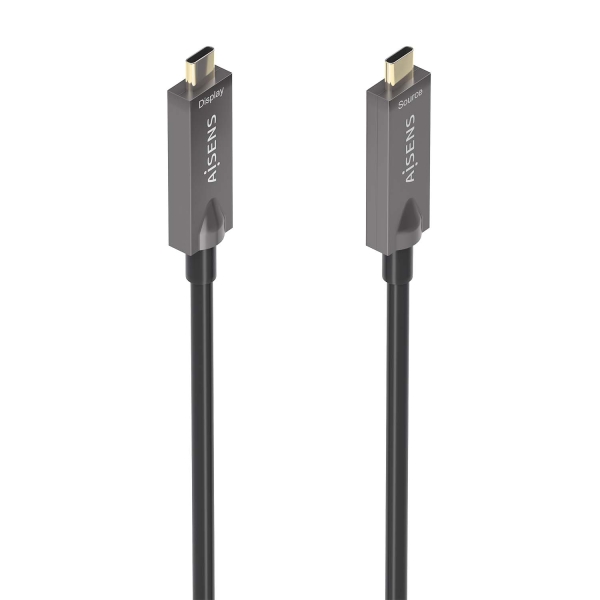Cavo USB 3.1 GEN2 10GBPS AOC 4K@60HZ 3A 60W - Tipo USB-C/M-USB-C/M - 10m - Colore Nero