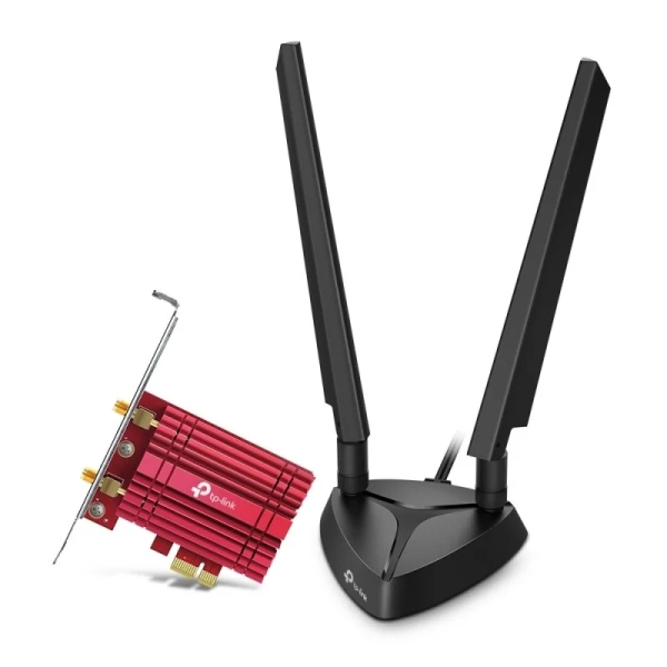 Adattatore TP-Link Archer TXE75E PCIe WiFi 6E AXE5400 Bluetooth 5.2 con 2 antenne ad alto guadagno