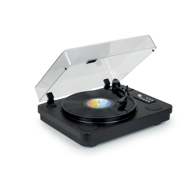 Giradischi Stereo Thomson TT650BT con altoparlanti integrati - Funzione Auto-Stop - Connessione RCA/Bluetooth - Colore Nero