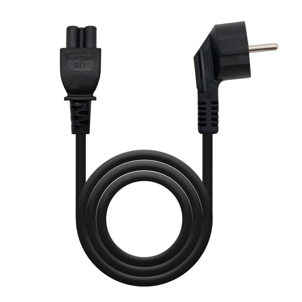 Nanocable Cavo di alimentazione CEE7 angolato maschio a M-C5 femmina Trebol 3 m - Colore nero