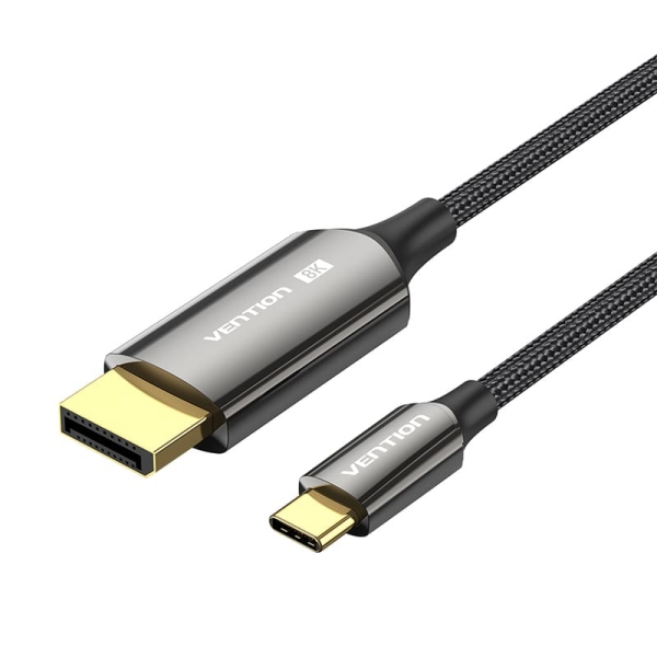 Cavo da USB-C a DisplayPort 8K di Vention - 2 m - Attorcigliato - Nero