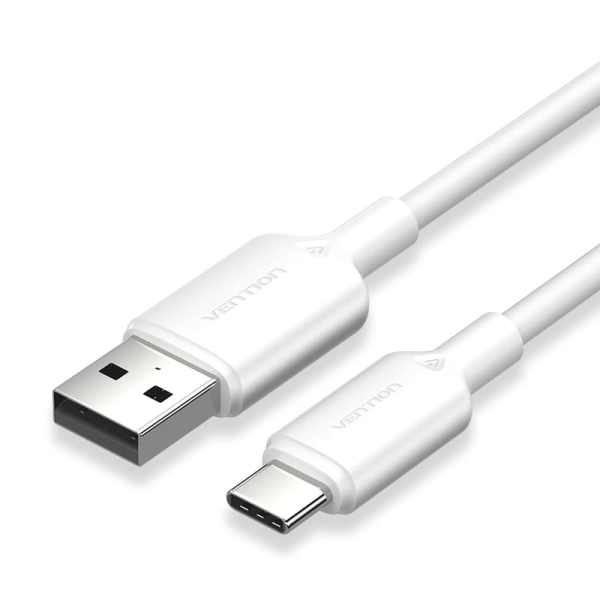 Cavo Vention da USB-C 2.0 a USB-A 3A 60W - 2 m - PVC - Colore bianco
