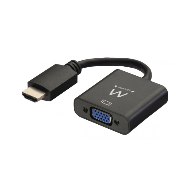Ewent EW9864 Convertitore da HDMI a VGA con audio - Risoluzione massima 1920 x 1200 - Colore nero