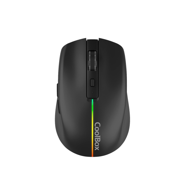 Coolbox W01 Mouse da gioco senza fili 1600dpi - 6 pulsanti - Illuminazione RGB - Colore Nero