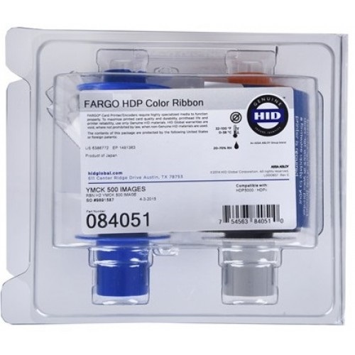 Fargo HID HDP5000 Nastro Originale a Trasferimento Termico 500p a colori - 084051