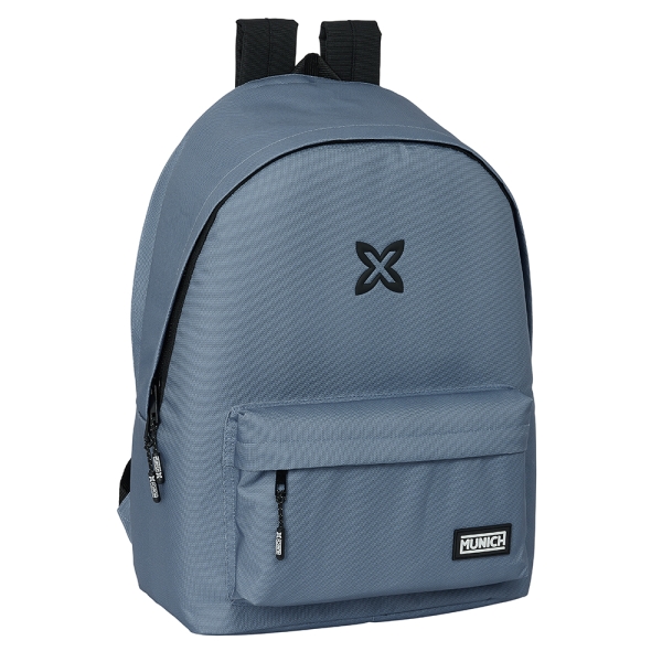 Safta Munich Basics Zaino per laptop 15.6" - Connettore USB - 2 scomparti - 31x44x18cm - Colore Grigio