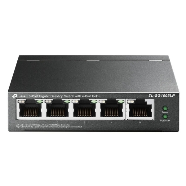 Switch da tavolo TP-Link - 5 porte Gigabit con 4 porte PoE