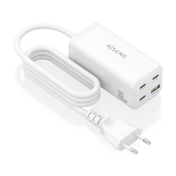 Caricabatterie Aisens GAN 100W - 3xUSB-C PD3.0