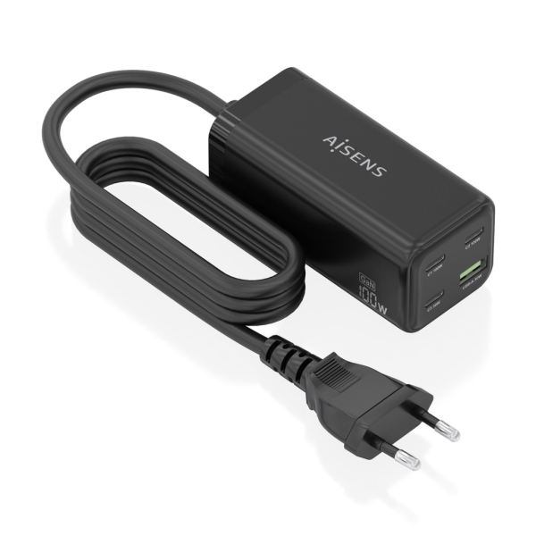 Caricabatterie Aisens GAN 100W - 3xUSB-C PD3.0
