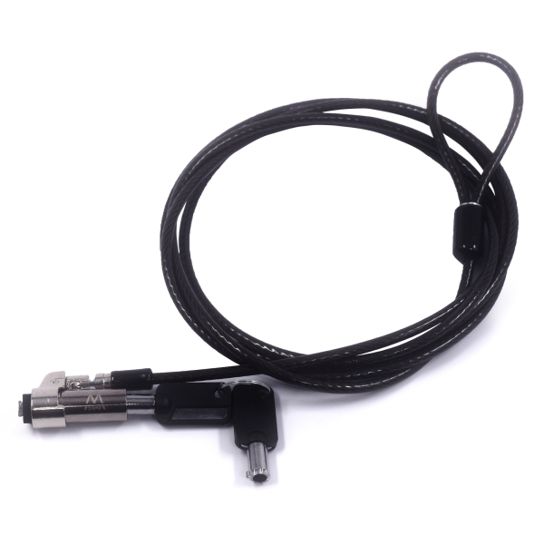 Cavo di sicurezza per laptop Ewent con slot Nano - Lucchetto a chiave - Cavo in acciaio - Rivestito in vinile - Lunghezza 1