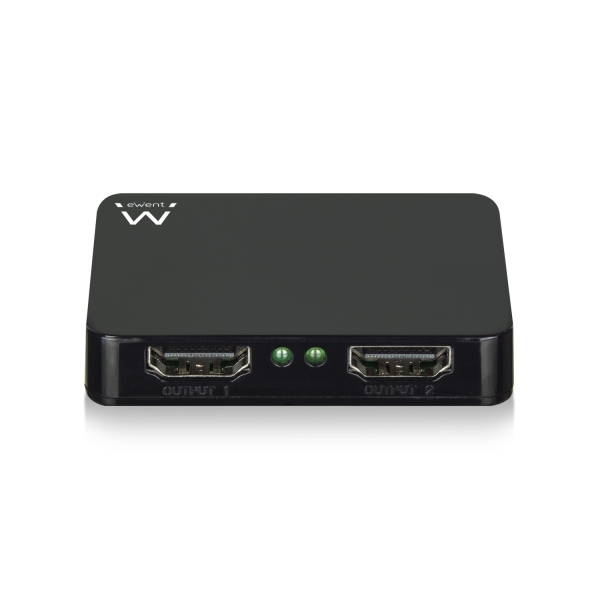 Ewent Splitter HDMI 1x2 - Risoluzione 4K a 30Hz - Include cavo di alimentazione da 80 cm - Indicatore LED - Colore nero