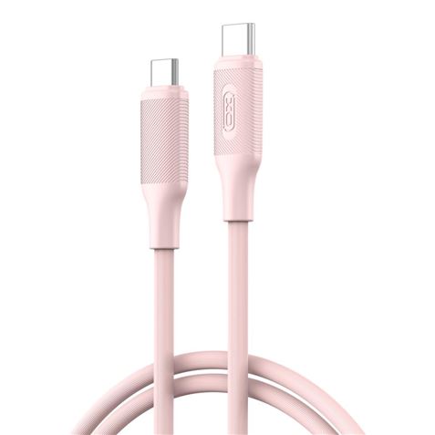 XO NBQ265B Cavo USB-C maschio a USB-C maschio - 1 m - 60 W - Colore rosa