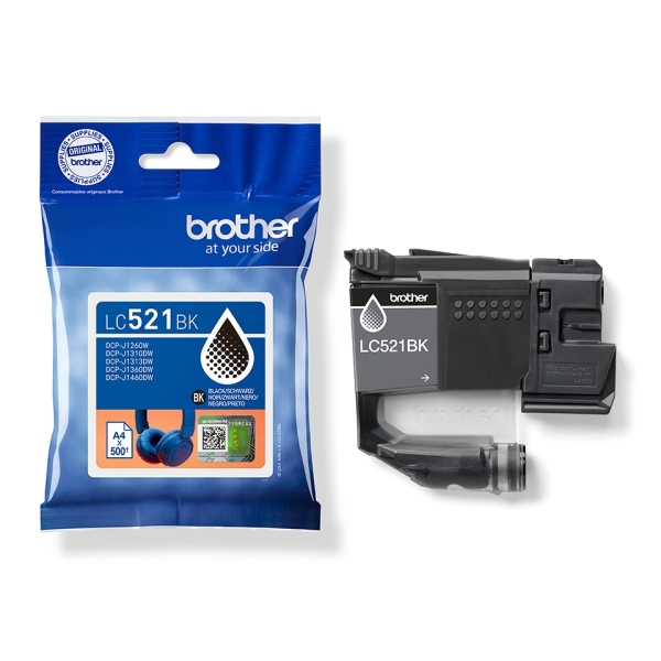 Brother LC521 Cartuccia d'inchiostro Originale Nero - LC521BK