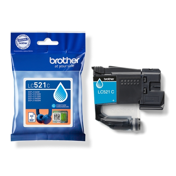 Brother LC521 Cartuccia d'Inchiostro Originale Ciano - LC521C