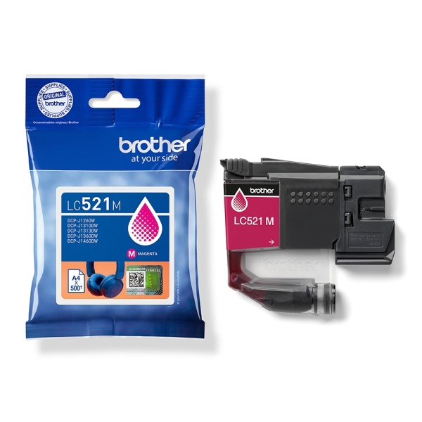 Brother LC521 Magenta Cartuccia d'Inchiostro Originale - LC521M
