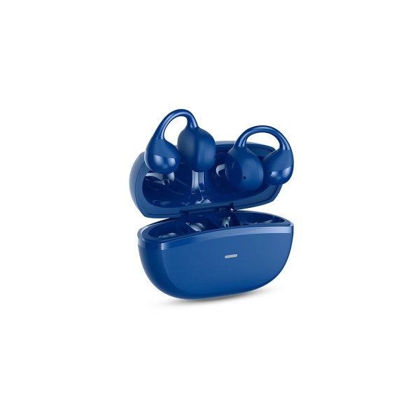SPC Boost Clip Cuffie True Wireless senza fili - Design a orecchio aperto - Cancellazione del rumore - Controllo touch - Google Fast Pair - Colore Blu