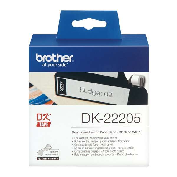 Brother DK22205 - Etichette originali personalizzate - Larghezza 62 mm x 30
