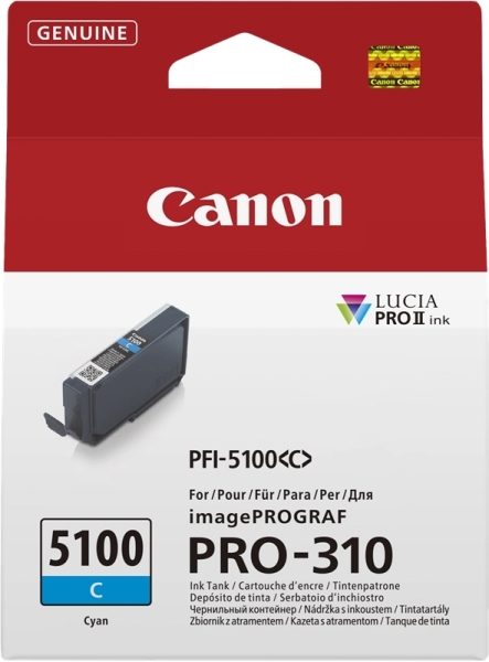 Canon PFI5100 Cartuccia d'inchiostro Originale Ciano - PFI5100C/6953C001