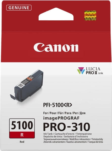 Cartuccia d'Inchiostro Originale Canon PFI5100 Rosso - PFI5100R/6958C001