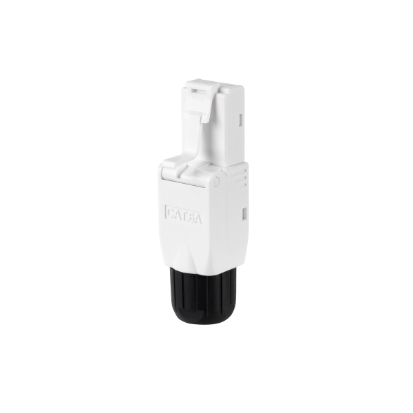 Nanocable Confezione da 10 connettori RJ45 a 8 fili Cat.6A - Auto-crimpabili senza attrezzi - Colore bianco