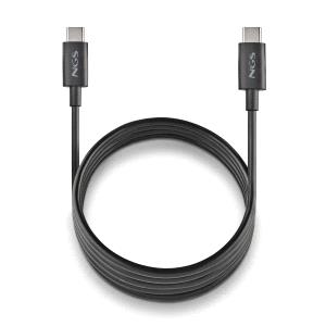 NGS ZYRO 60W-1 Cavo da USB-C a USB-C - Ricarica rapida - 480 Mbps - 15W - 1 metro - Colore nero
