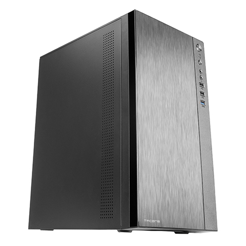 Tacens Anima ACX500 Mini Tower - Ventola ultra silenziosa da 12 cm - Supporto Micro-ATX/Mini-ITX - Estetica minimalista ed elegante - 6 alloggiamenti - 300x190x353mm - Colore Nero