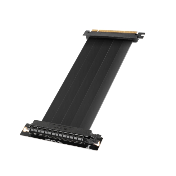 Mars Gaming MCA-PCIE40 Cavo di prolunga Riser PCIe 4.0 X16 flessibile - Schermatura EMI - Connettore femmina a 90º - Lunghezza 30 cm - Colore nero