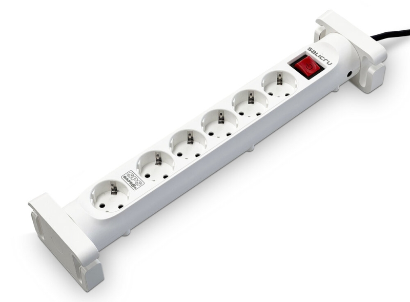Salicru SPS SAFE 6S Presa Multipla Attiva di ultima generazione - 6 Prese Schuko - Colore Bianco