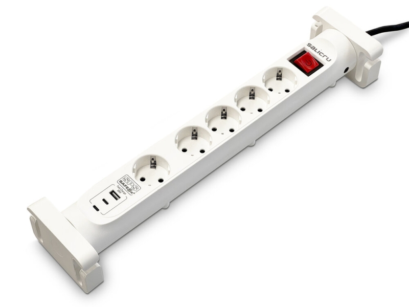 Salicru SPS SAFE 5S+ Presa Multipla - 5 prese Schuko - 1xUSB-A