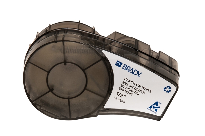 Brady M21-500-499 Nastro Originale in Nylon - Testo nero su sfondo bianco - Larghezza 12