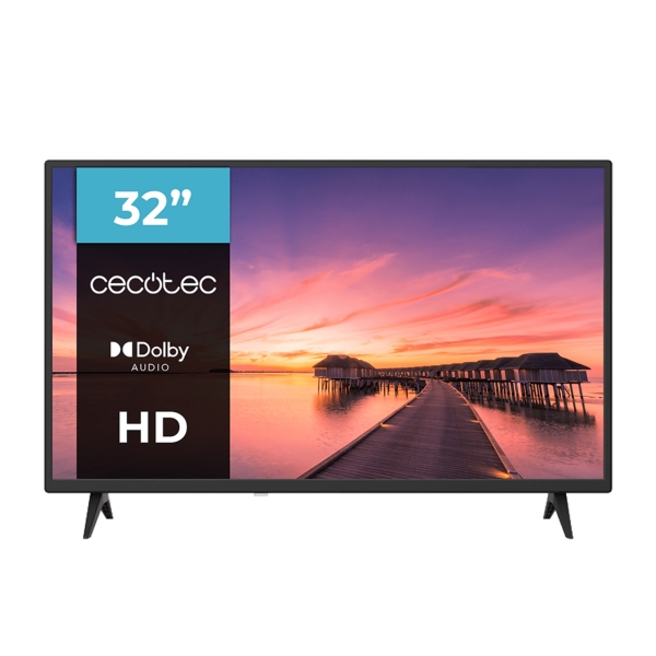 Smart TV LED 32" Cecotec Serie 0 0032S con risoluzione HD - Sistema Dolby - Memoria Flash - HDMI 3 porte - USB 2 porte - Retroilluminazione LED - Colore Nero