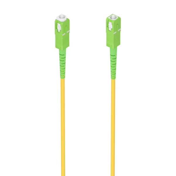 Cavo patch in fibra ottica Aisens G657A2 3.0 9/125 SMF Simplex CPR Dca LSZH - SC/APC-SC/APC - 15M - Colore Giallo