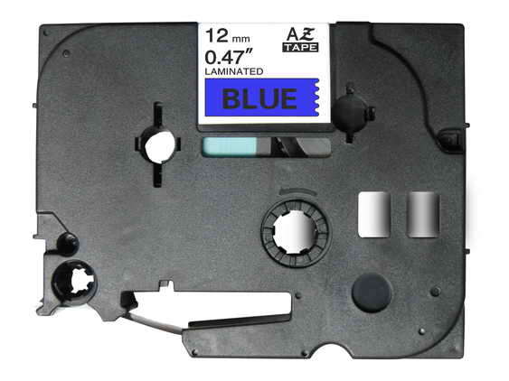 Brother TZe531 Nastro per etichette laminate compatibile - Testo nero su fondo blu - Larghezza 12 mm x 8 metri