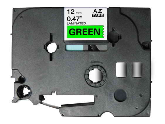 Brother TZe731 Nastro adesivo laminato Compatibile - Testo nero su fondo verde - Larghezza 12 mm x 8 metri