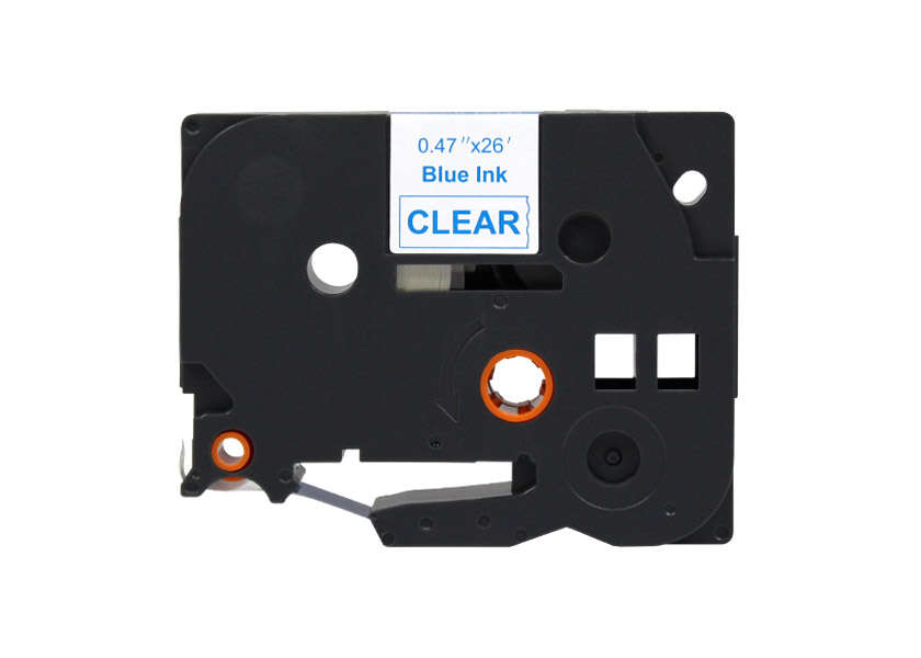 Brother TZe133 Nastro adesivo laminato Compatibile - Testo blu su fondo trasparente - Larghezza 12 mm x 8 metri