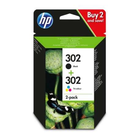 HP 302 Nero + Colore Confezione da 2 Cartucce d'Inchiostro Originali - X4D37AE