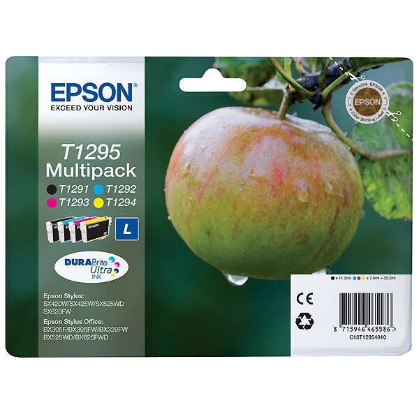Epson T1295 Confezione da 4 Cartucce d'inchiostro Originali - C13T12954012