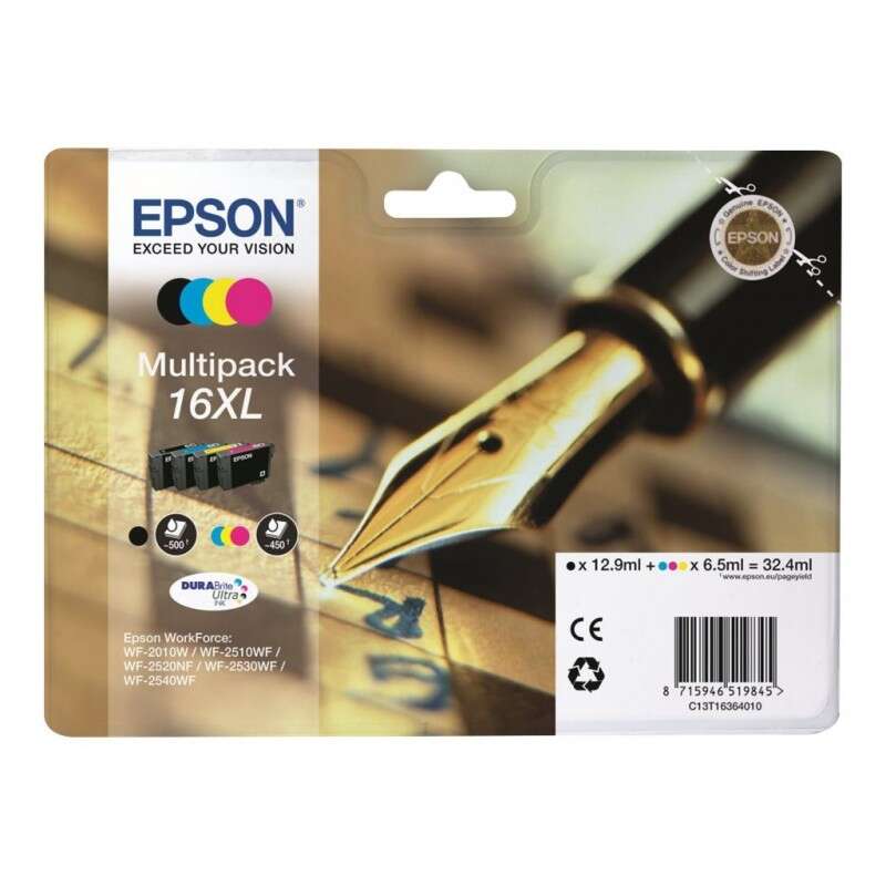 Epson T1636 4 Confezione da Cartucce Originali - C13T16364012