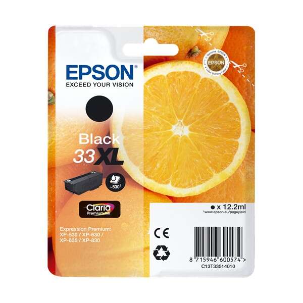 Epson T3351 (33XL) Cartuccia d'inchiostro Originale Nero - C13T33514012
